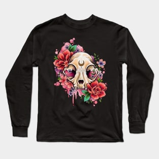 Cat Skull Design by Lorna Laine Long Sleeve T-Shirt